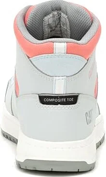 Caterpillar Streamline Court Mid CT Women's Shoes Glacier Grey Nubuck : 6 B - Medium, Leather/Suede - Image 4