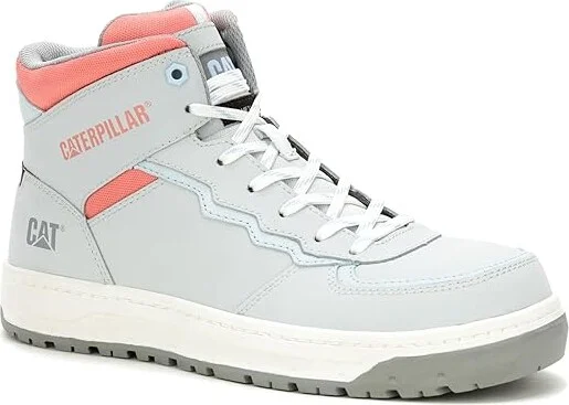 Caterpillar Streamline Court Mid CT Women's Shoes Glacier Grey Nubuck : 6 B - Medium, Leather/Suede