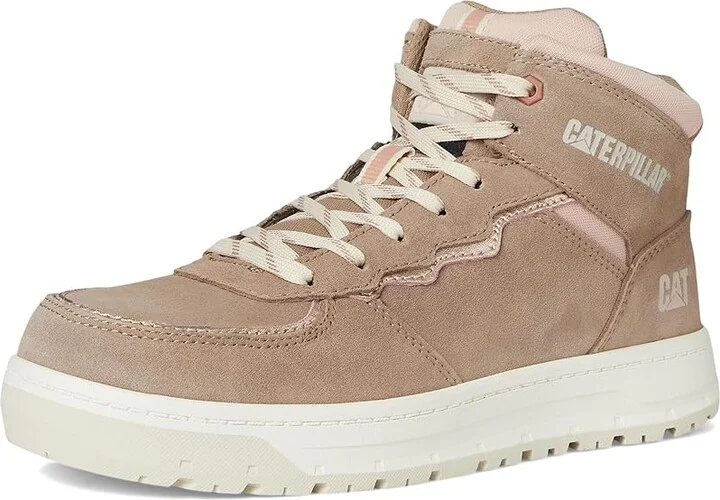Caterpillar Streamline Court Mid CT Women's Shoes Greige Suede : 5 B - Medium, Leather/Suede - Image 5