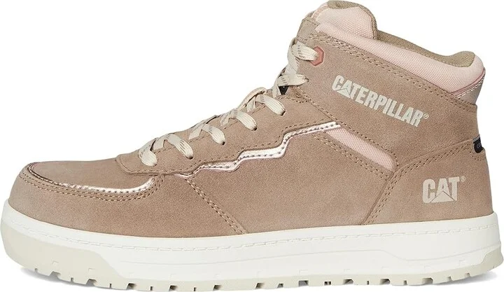 Caterpillar Streamline Court Mid CT Women's Shoes Greige Suede : 5 B - Medium, Leather/Suede - Image 6