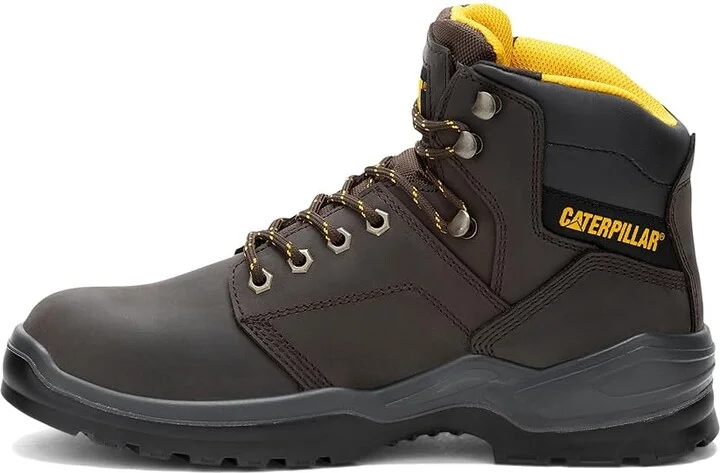 Caterpillar Striver Waterproof Steel Toe Men's Work Boots Brown 1 : 10 EE - Wide, Leather/Rubber - Image 5