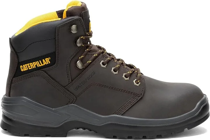 Caterpillar Striver Waterproof Steel Toe Men's Work Boots Brown 1 : 10 EE - Wide, Leather/Rubber - Image 6