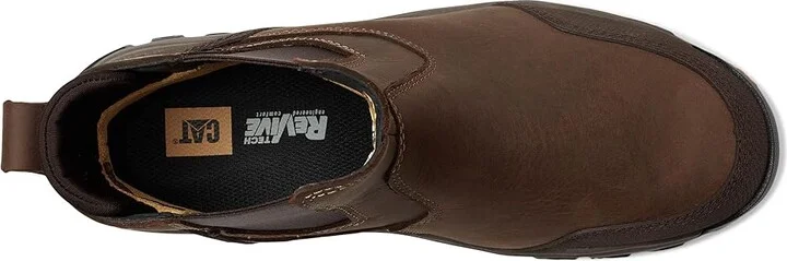 Caterpillar Threshold Rebound Chelsea WP ST Men's Work Boots Bison : 12 D - Medium, Synthetic - Image 2
