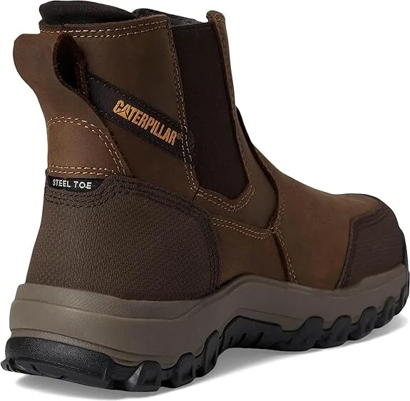 Caterpillar Threshold Rebound Chelsea WP ST Men's Work Boots Bison : 12 D - Medium, Synthetic - Image 4