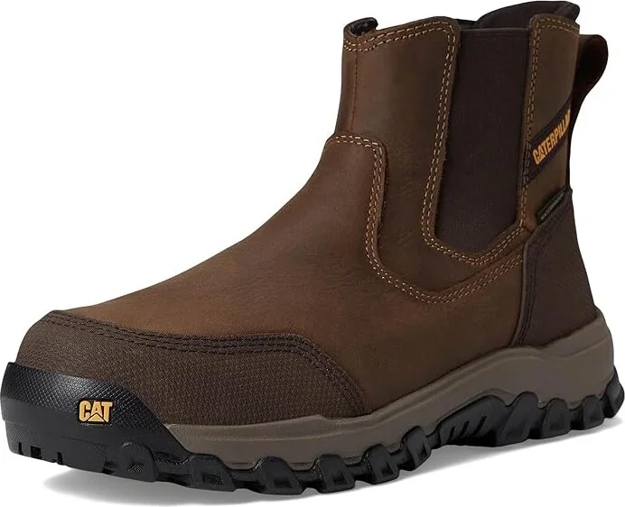 Caterpillar Threshold Rebound Chelsea WP ST Men's Work Boots Bison : 12 D - Medium, Synthetic - Image 5