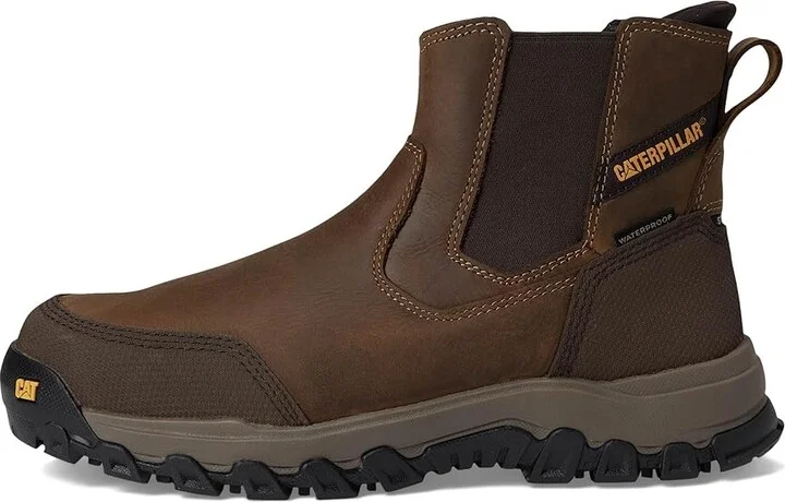 Caterpillar Threshold Rebound Chelsea WP ST Men's Work Boots Bison : 12 D - Medium, Synthetic - Image 6