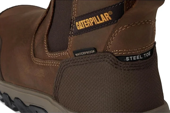 Caterpillar Threshold Rebound Chelsea WP ST Men's Work Boots Bison : 12 D - Medium, Synthetic - Image 7
