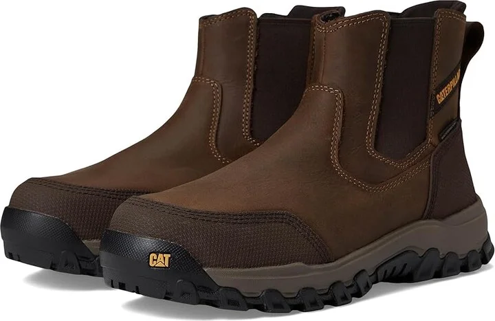 Caterpillar Threshold Rebound Chelsea WP ST Men's Work Boots Bison : 12 D - Medium, Synthetic