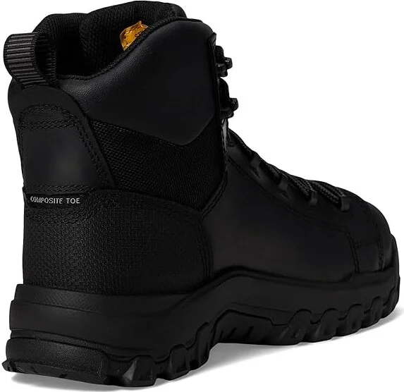 Caterpillar Threshold Rebound Waterproof Non Metallic Composite Toe Men's Work Boots Black : 7 D - Medium, Leather/Rubber - Image 4