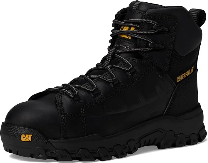 Caterpillar Threshold Rebound Waterproof Non Metallic Composite Toe Men's Work Boots Black : 7 D - Medium, Leather/Rubber - Image 5