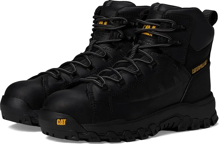 Caterpillar Threshold Rebound Waterproof Non Metallic Composite Toe Men's Work Boots Black : 7 D - Medium, Leather/Rubber