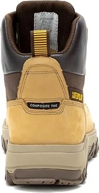 Caterpillar Threshold Rebound Waterproof Non Metallic Composite Toe Men's Work Boots Honey Reset : 8 D - Medium, Leather/Rubber - Image 4