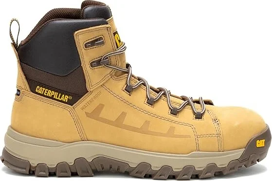 Caterpillar Threshold Rebound Waterproof Non Metallic Composite Toe Men's Work Boots Honey Reset : 8 D - Medium, Leather/Rubber - Image 7