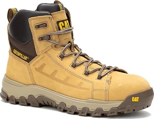 Caterpillar Threshold Rebound Waterproof Non Metallic Composite Toe Men's Work Boots Honey Reset : 8 D - Medium, Leather/Rubber