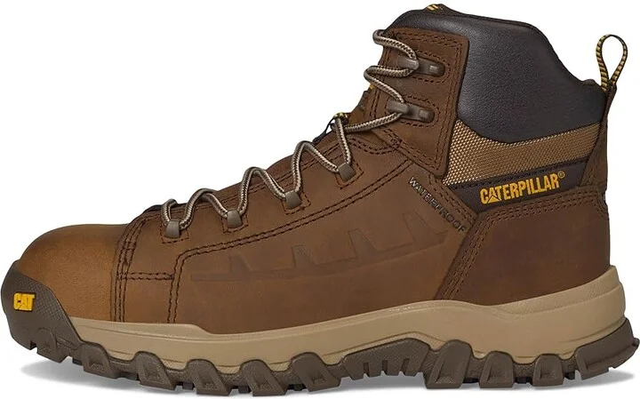 Caterpillar Threshold Rebound Waterproof Non Metallic Composite Toe Men's Work Boots Pyramid : 7.5 D - Medium, Leather/Rubber - Image 6