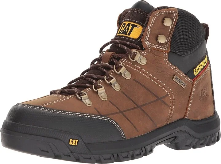 Caterpillar Threshold Waterproof Soft Toe Men's Work Boots Brown : 7 D - Medium, Leather - Image 2