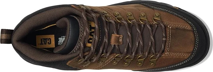 Caterpillar Threshold Waterproof Soft Toe Men's Work Boots Brown : 7 D - Medium, Leather - Image 3
