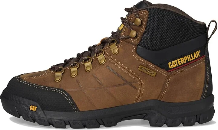 Caterpillar Threshold Waterproof Soft Toe Men's Work Boots Brown : 7 D - Medium, Leather - Image 7