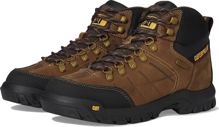 Caterpillar Threshold Waterproof Soft Toe Men's Work Boots Brown : 7 D - Medium, Leather