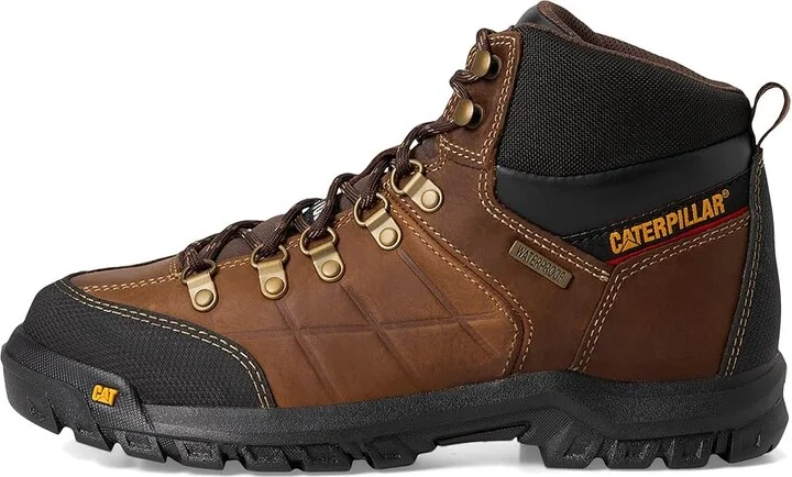 Caterpillar Threshold Waterproof Steel Toe Men's Work Boots Brown : 7 D - Medium, Leather - Image 7