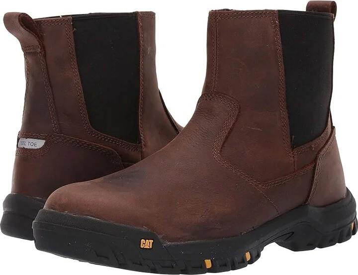 Caterpillar Wheelbase Steel Toe Men's Work Boots Clay Leather : 7 D - Medium, Suede