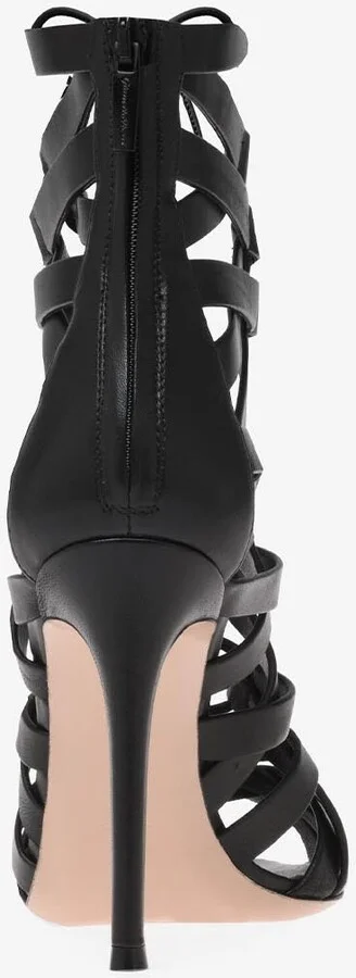 Catherine 105 Caged Ankle Boots in Nappa Leather - Image 2