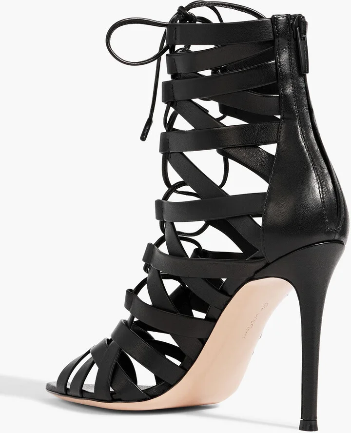 Catherine lace-up leather sandals - Image 3