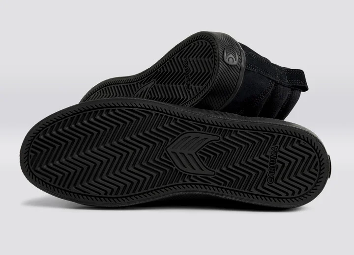 CATIBA PRO High All Black Suede and Canvas Ivory Logo Sneaker Men - Image 5