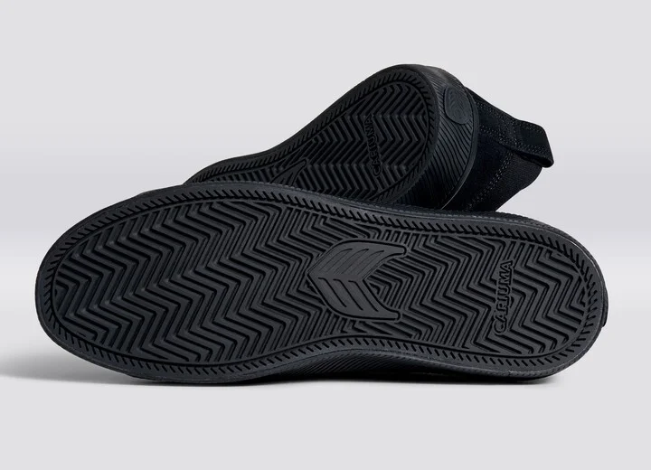 CATIBA PRO Low All Black Suede and Canvas Ivory Logo Sneaker Men - Image 5