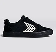 CATIBA PRO Low All Black Suede and Canvas Ivory Logo Sneaker Men - Image 10