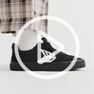 CATIBA PRO Low All Black Suede and Canvas Ivory Logo Sneaker Women - Image 9