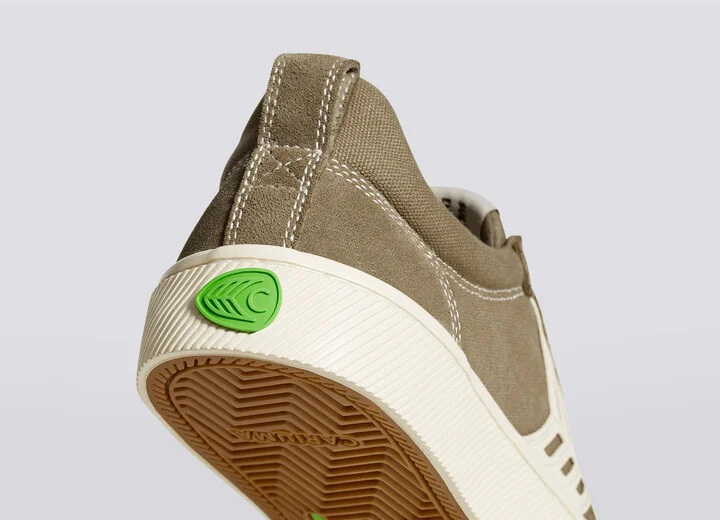 CATIBA PRO Low Burnt Sand Suede and Canvas Contrast Thread Ivory Logo Sneaker Men - Image 6