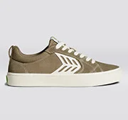 CATIBA PRO Low Burnt Sand Suede and Canvas Contrast Thread Ivory Logo Sneaker Men - Image 9