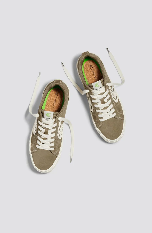 CATIBA PRO Low Burnt Sand Suede and Canvas Contrast Thread Ivory Logo Sneaker Men - Image 11