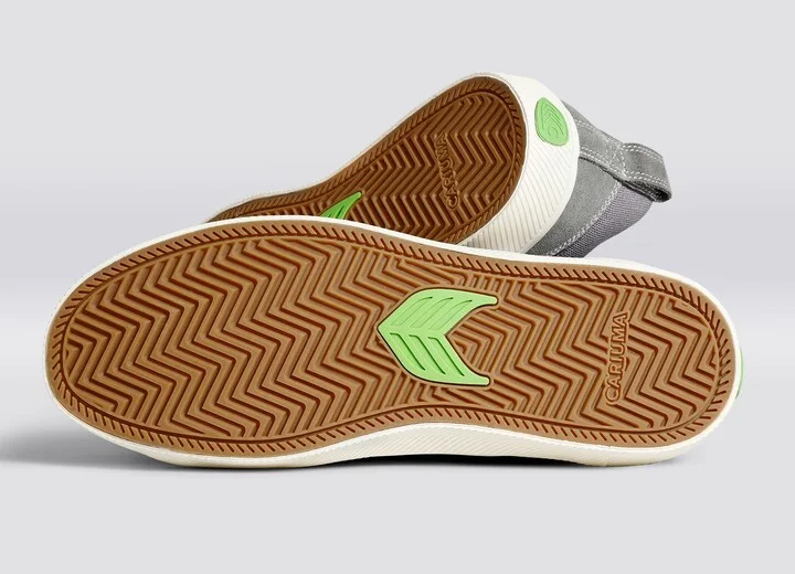 CATIBA PRO Low Charcoal Grey Suede and Canvas Contrast Thread Ivory Logo Sneaker Men - Image 5