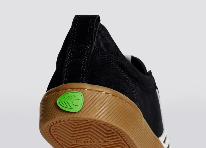 CATIBA PRO Low Gum Black Suede and Canvas Ivory Logo Sneaker Men - Image 6