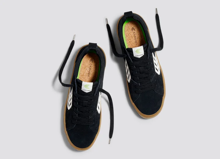 CATIBA PRO Low Gum Black Suede and Canvas Ivory Logo Sneaker Men - Image 7