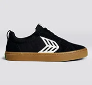 CATIBA PRO Low Gum Black Suede and Canvas Ivory Logo Sneaker Men - Image 9