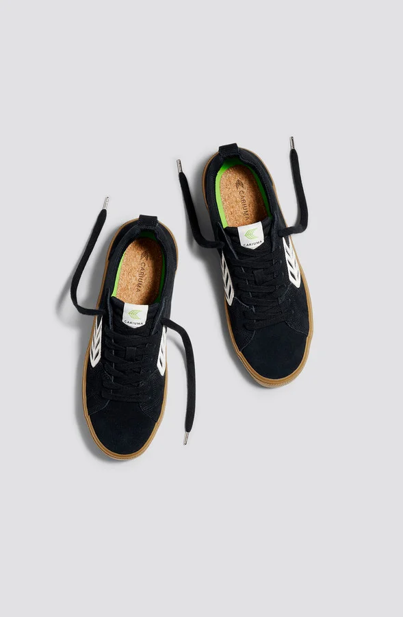 CATIBA PRO Low Gum Black Suede and Canvas Ivory Logo Sneaker Men - Image 11
