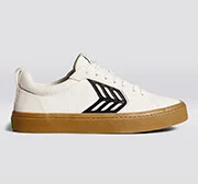 CATIBA PRO Low Gum Vintage White Suede and Canvas Black Logo Sneaker Men - Image 10