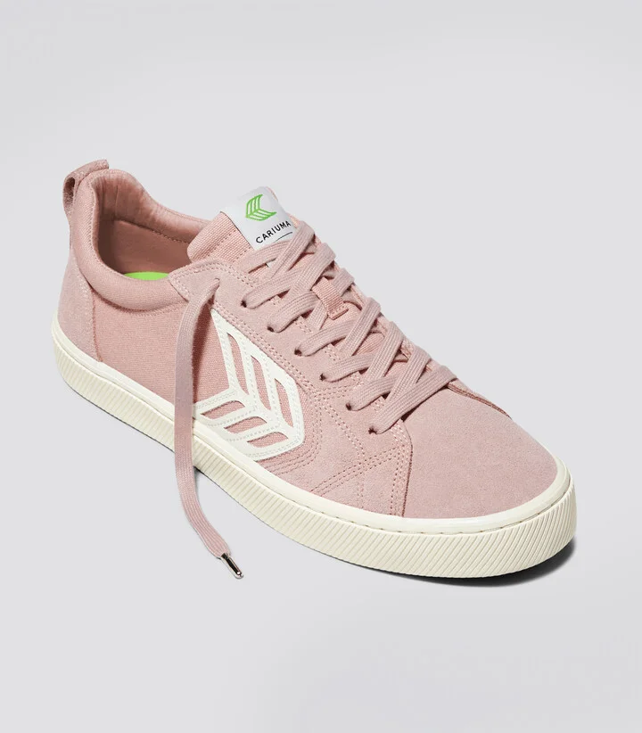 CATIBA PRO Low Rose Suede and Canvas Ivory Logo Sneaker Men - Image 2