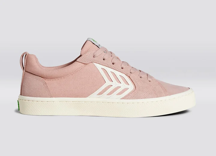 CATIBA PRO Low Rose Suede and Canvas Ivory Logo Sneaker Men - Image 3