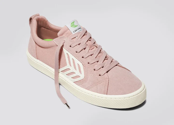 CATIBA PRO Low Rose Suede and Canvas Ivory Logo Sneaker Men - Image 4