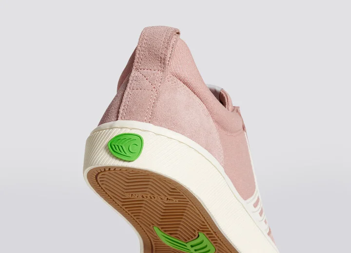 CATIBA PRO Low Rose Suede and Canvas Ivory Logo Sneaker Men - Image 6