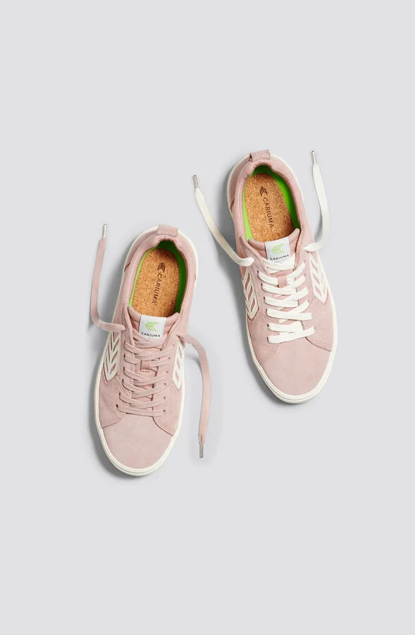CATIBA PRO Low Rose Suede and Canvas Ivory Logo Sneaker Men - Image 11