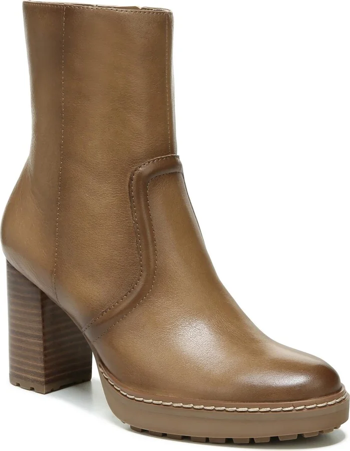 Catie Womens Leather Heels Mid-Calf Boots