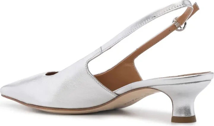 Catrina 35mm metallic-leather pumps - Image 3