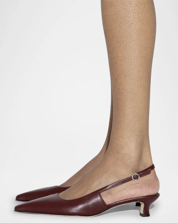 Catrina Nappa Leather Slingback Pumps - Image 2