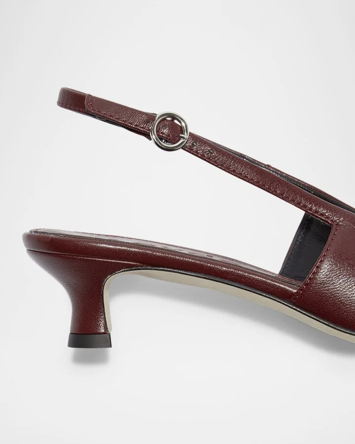 Catrina Nappa Leather Slingback Pumps - Image 5
