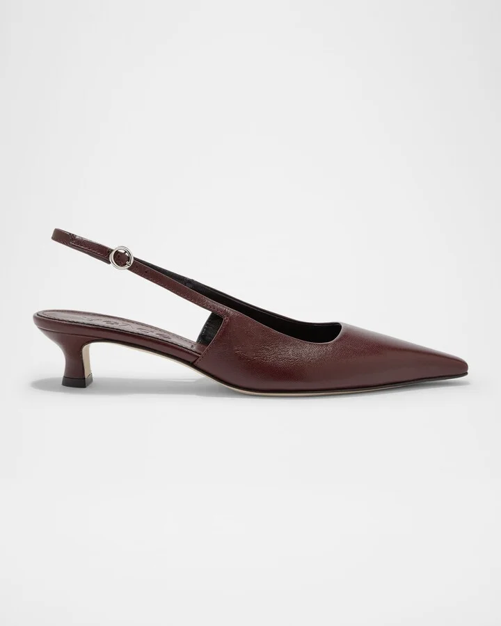 Catrina Nappa Leather Slingback Pumps